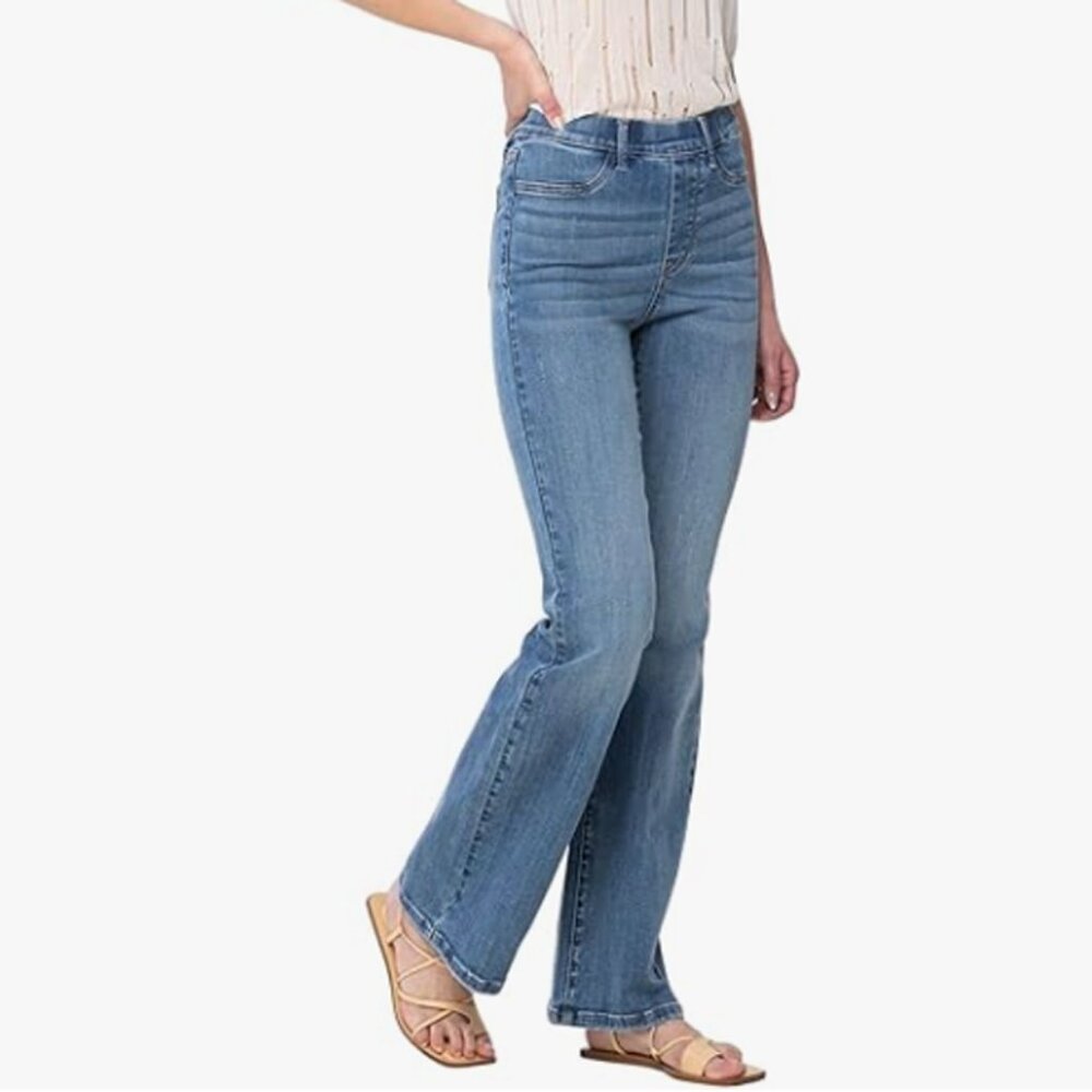 Judy Blue Elastic Waistband Pull-On Slim Bootcut Jeans - Picture 2 of 4